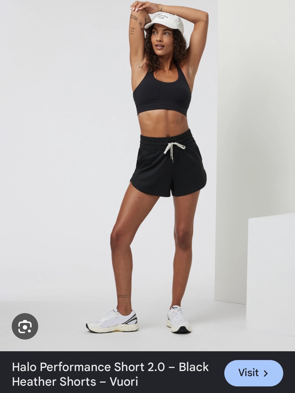 Vuori Black Halo Perf 2.0 short black size small